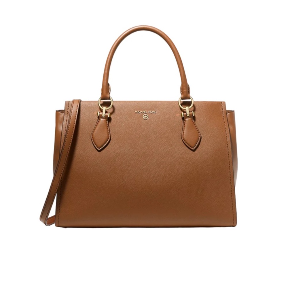 MICHAEL KORS | NWOT Marilyn Large Leather Satchel Bag in Brown
